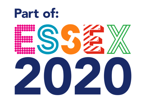 The words "Part of Essex 2020" in large multi-coloured letters.