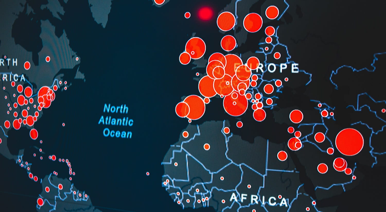 A map of the global Coronavirus outbreak.