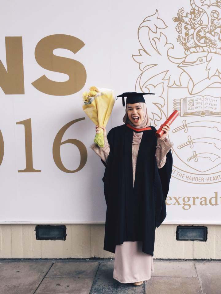 Bruneian alumna Ummu Aimann Makhtar at her graduation