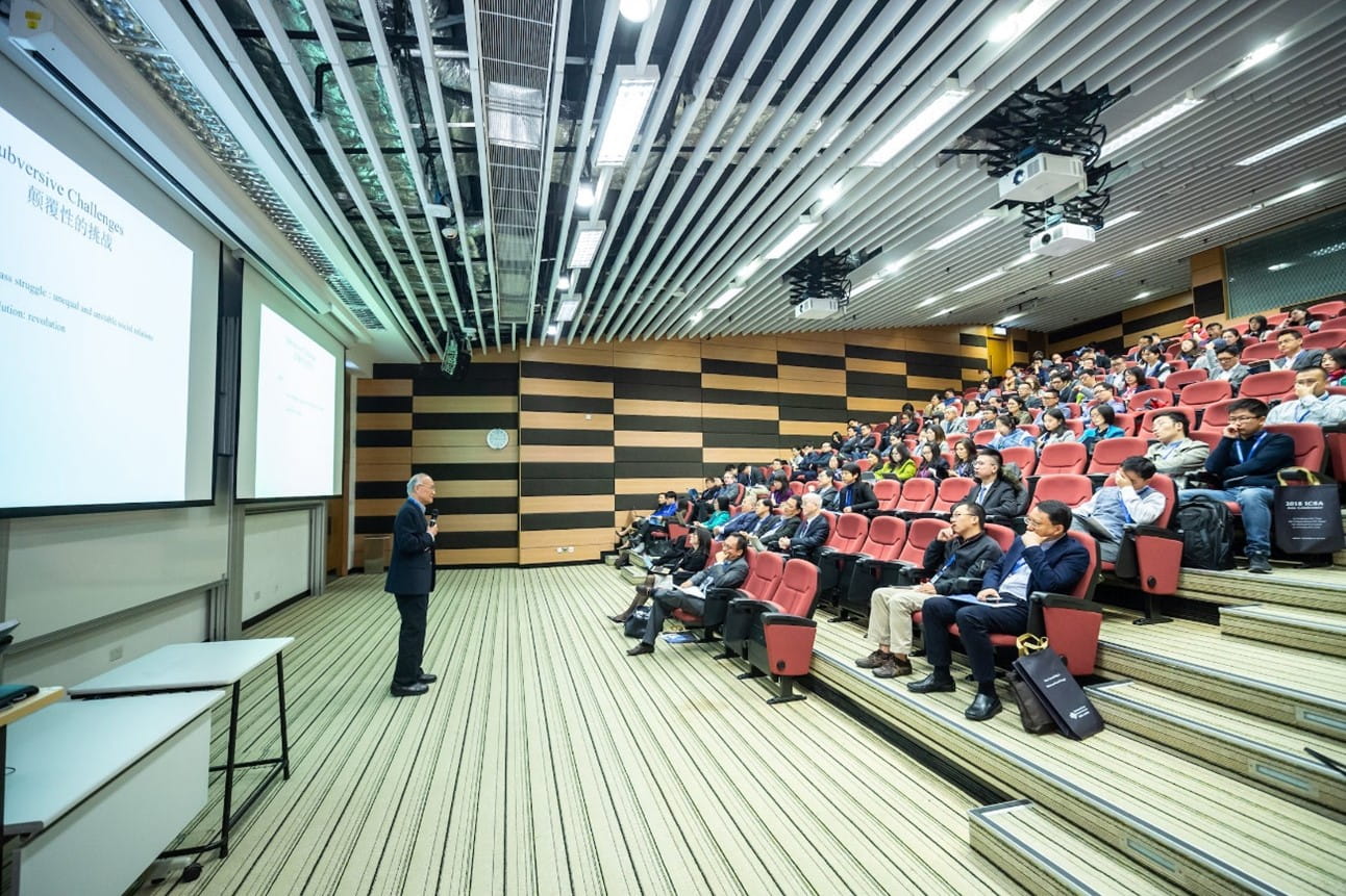 Lecturer giving a lecture