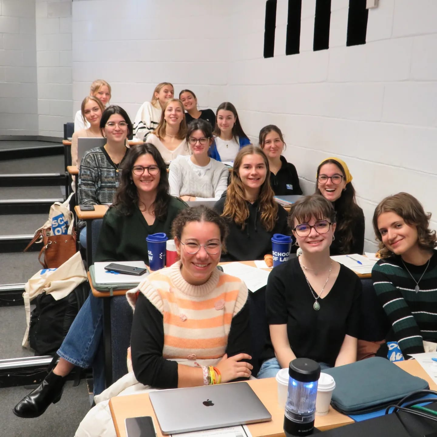 French double degree students during their first day of teaching