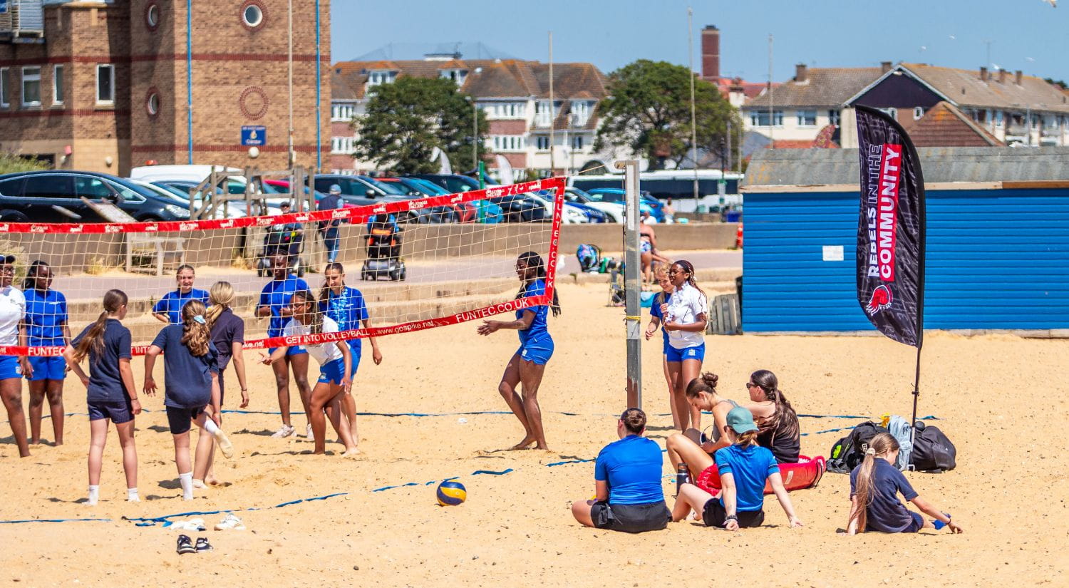 The Rebels and Essex Cricket on Clacton beach