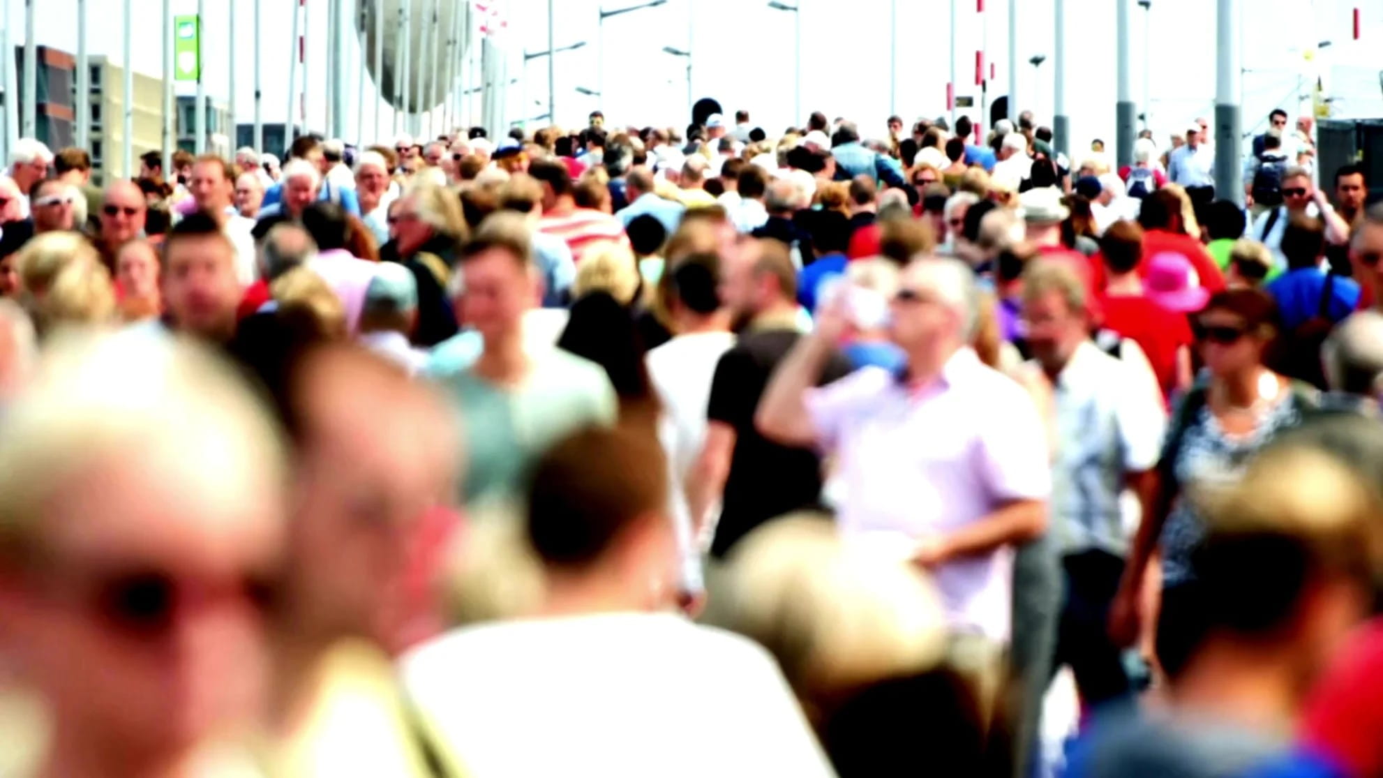 A crowd of people