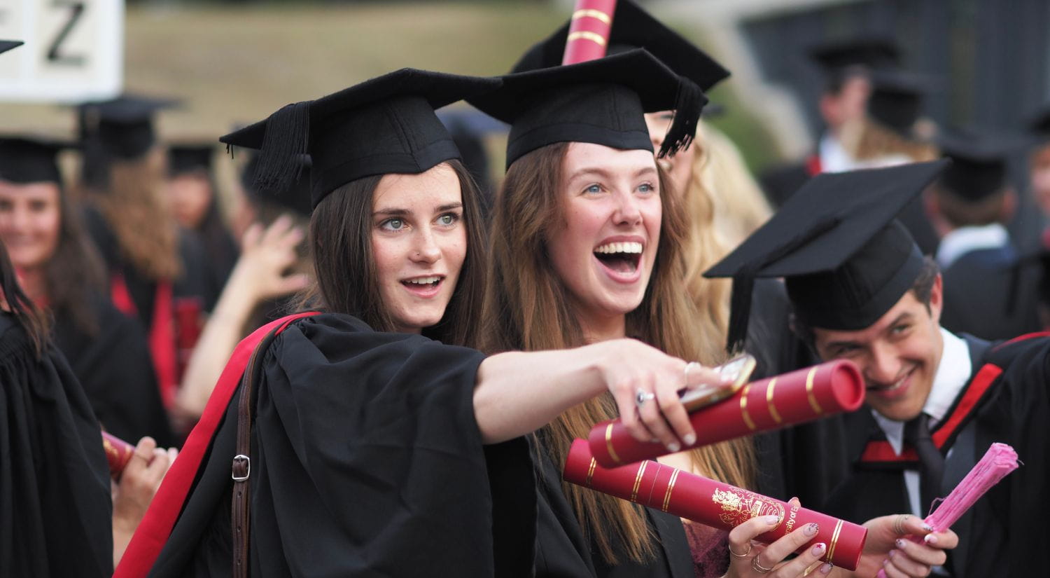 Graduates in their robes