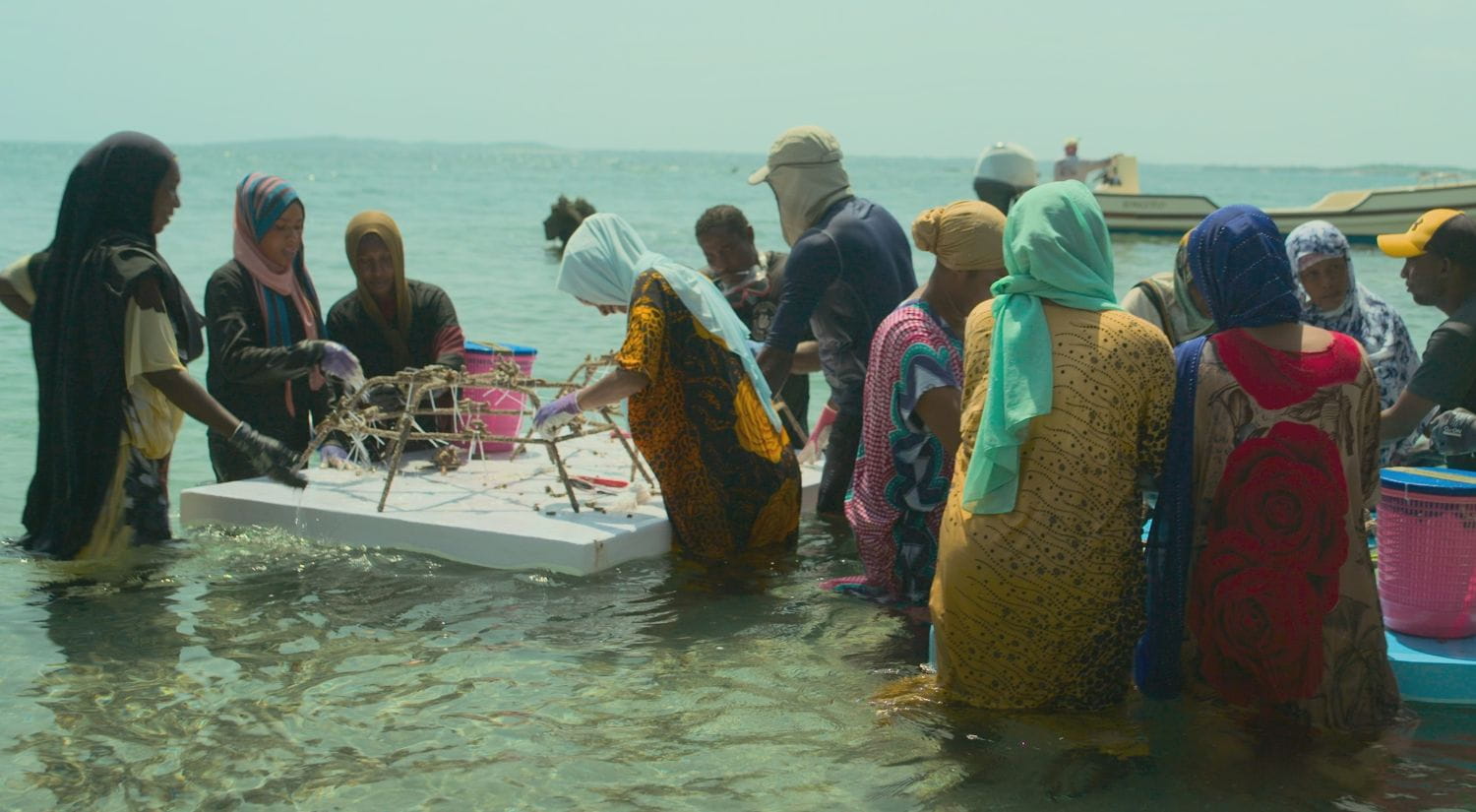 The film captures communities working together