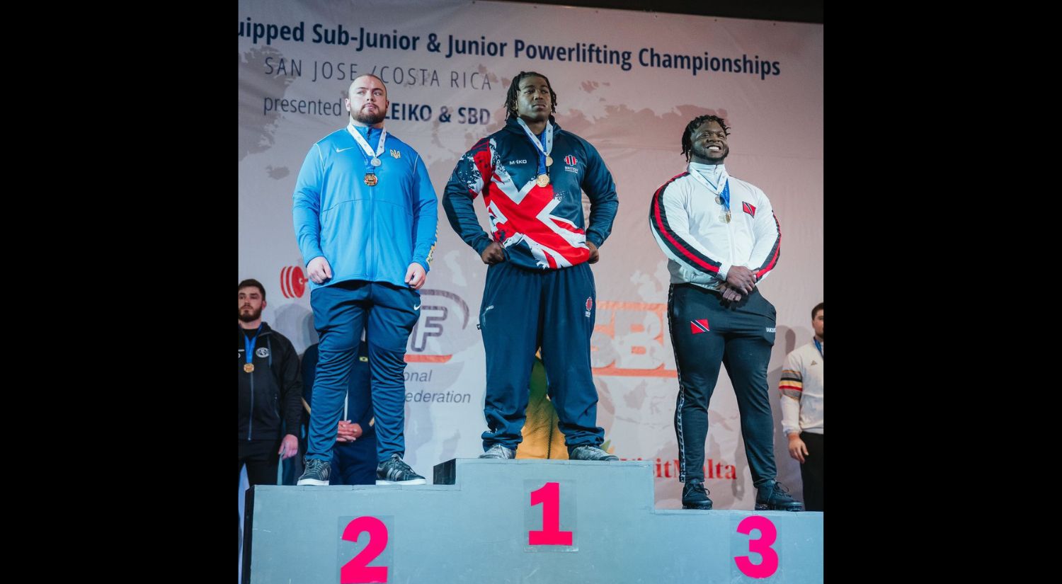 Joshua on the podium 