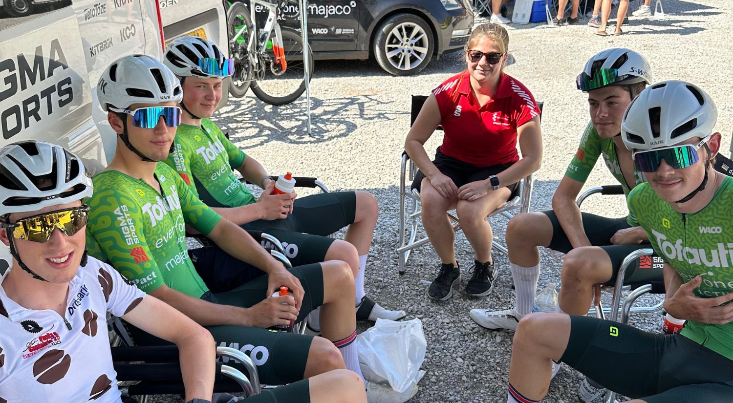 Blaise Bekir with the team