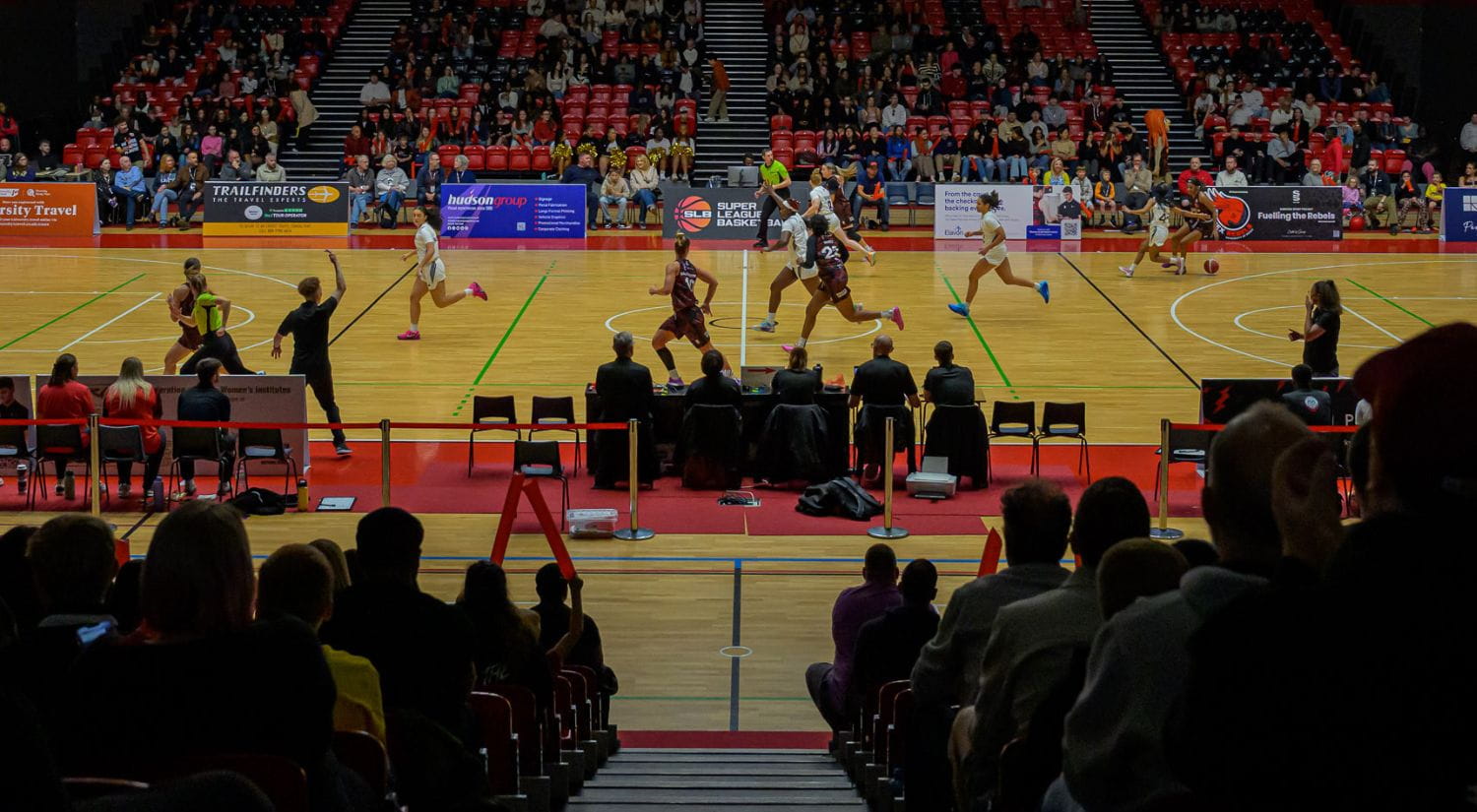 The Rebels in a packed arena