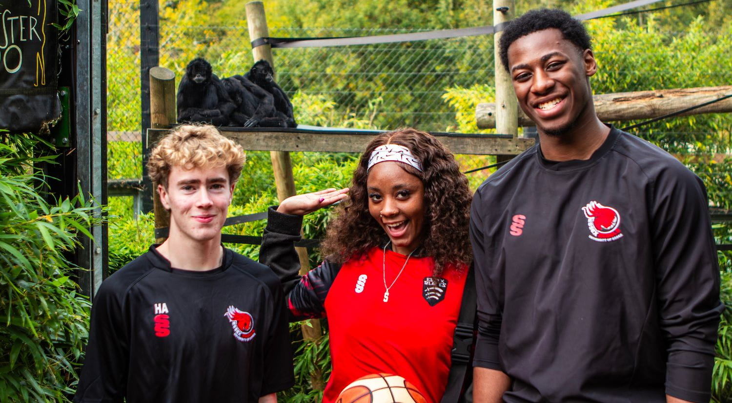 The Rebels meet monkeys at the Zoo