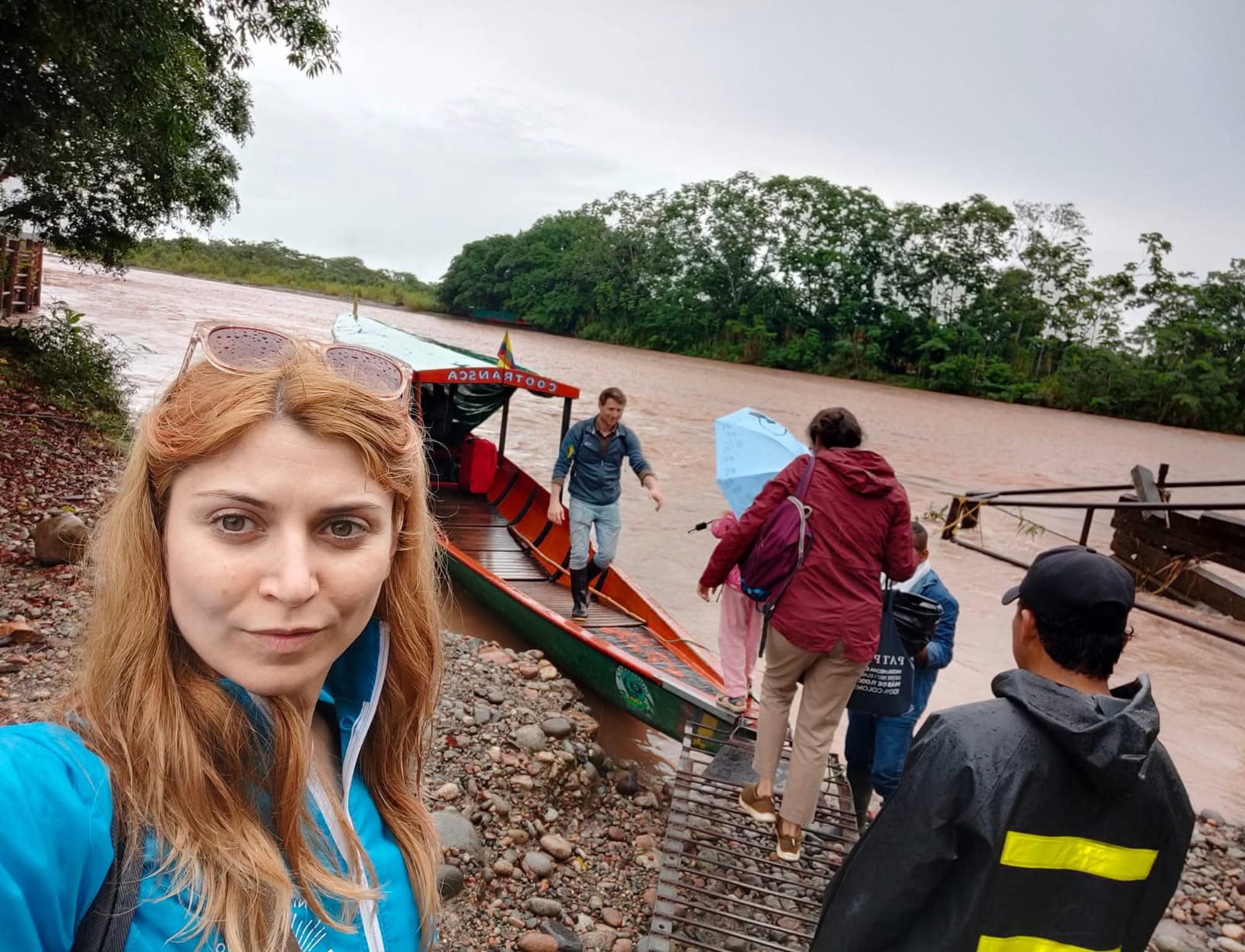 Marina Lostal at a River in Colombia