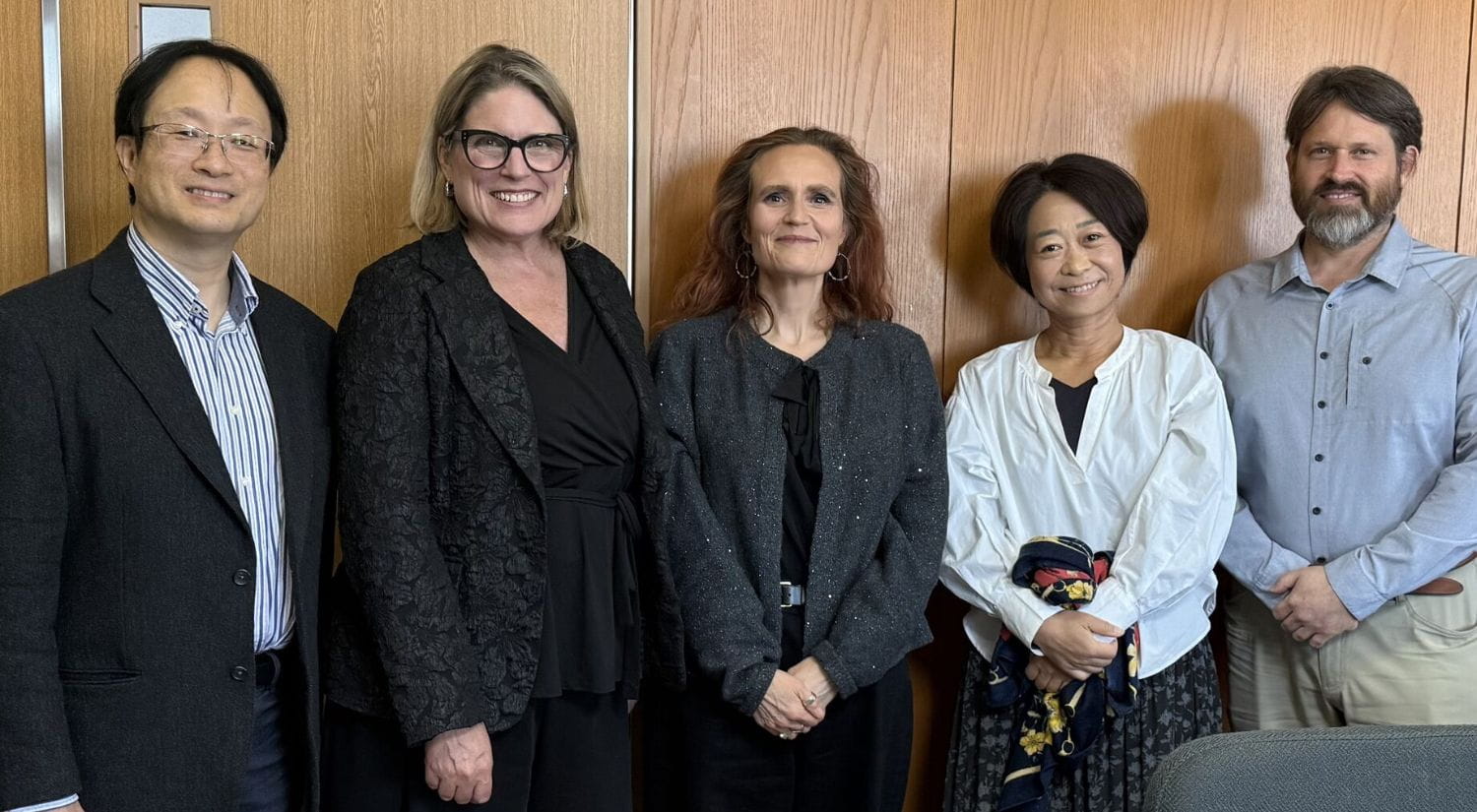 Osaka University staff with Professor Larra Anderson and Dr Annecy Lax