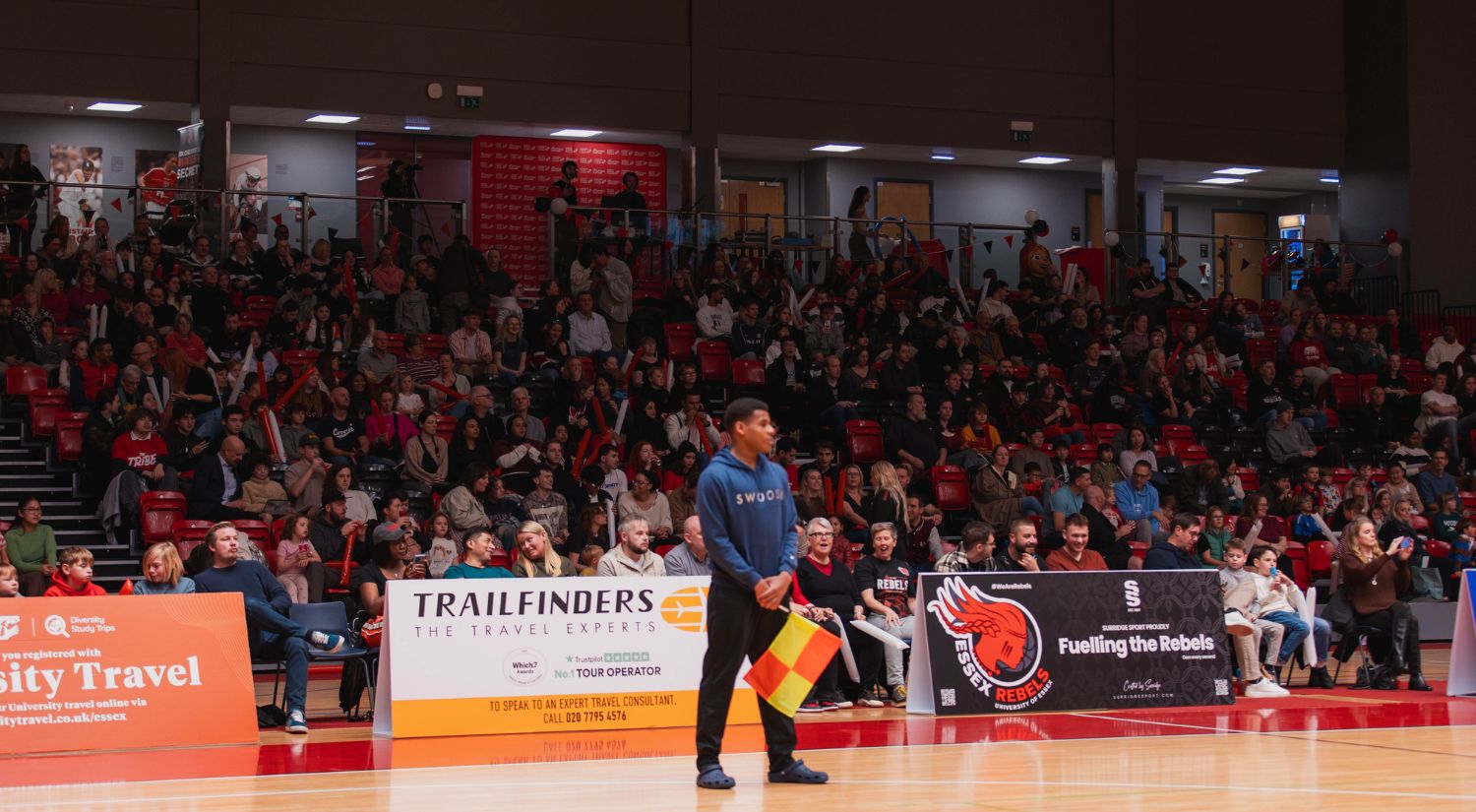 The crowd ready to cheer on the Rebels