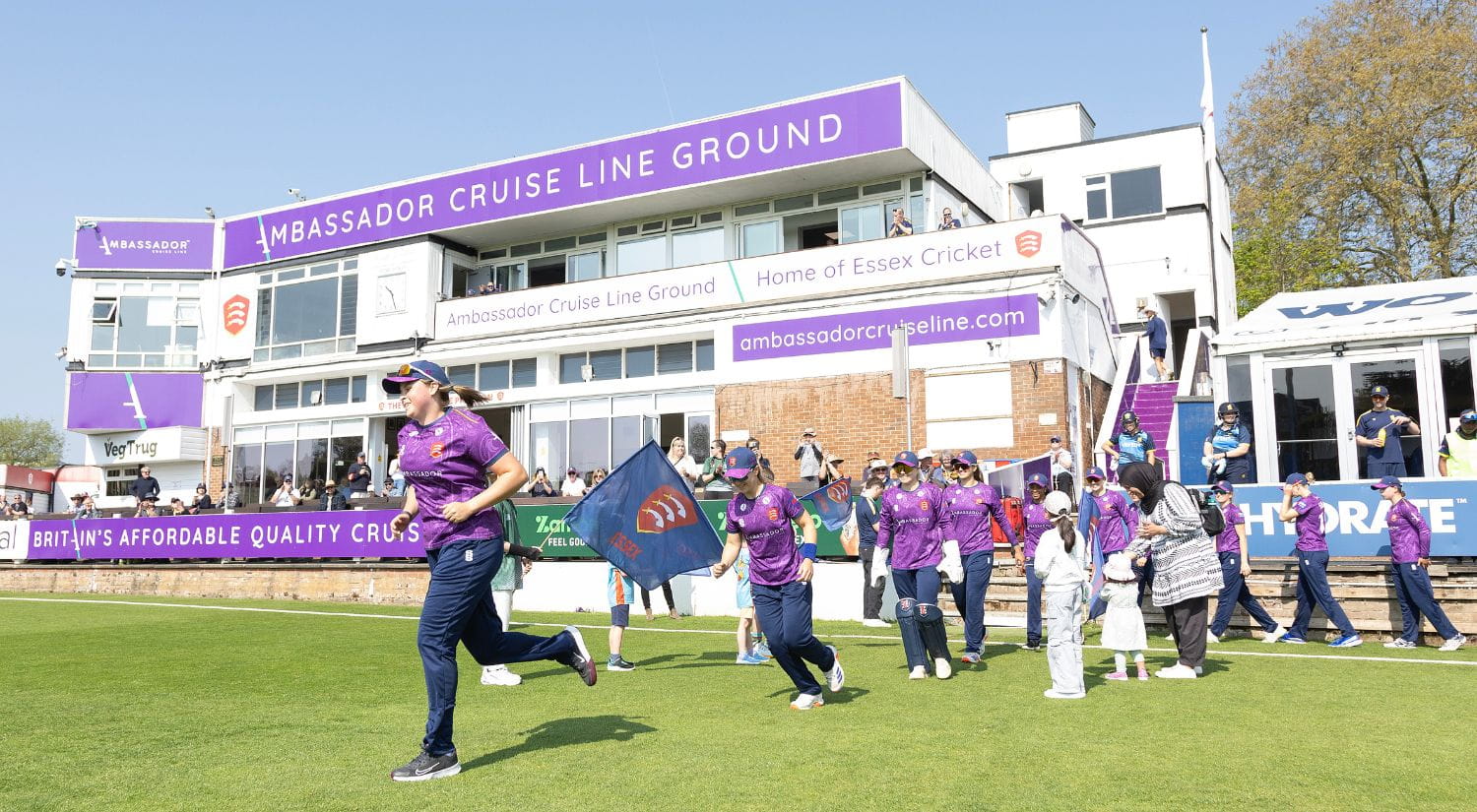 The team run out for the first time