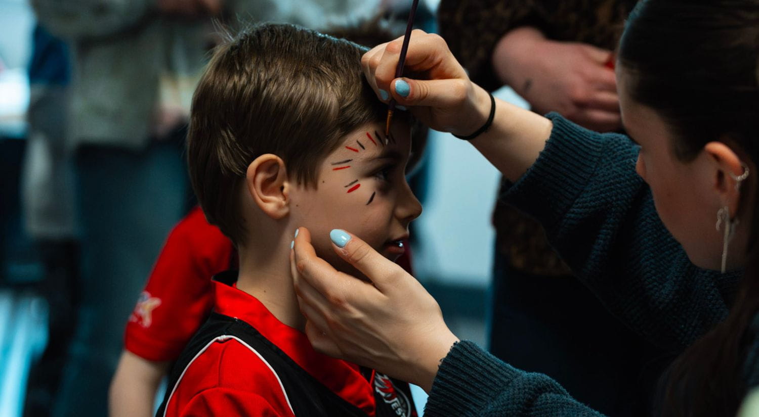 Face painting was on offer