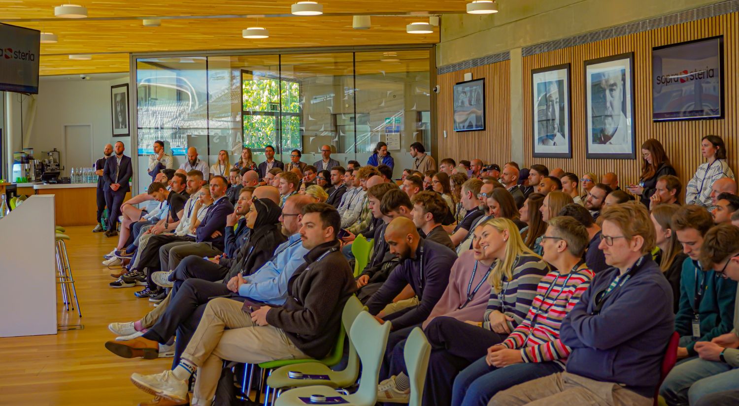 The crowd enjoying the presentations