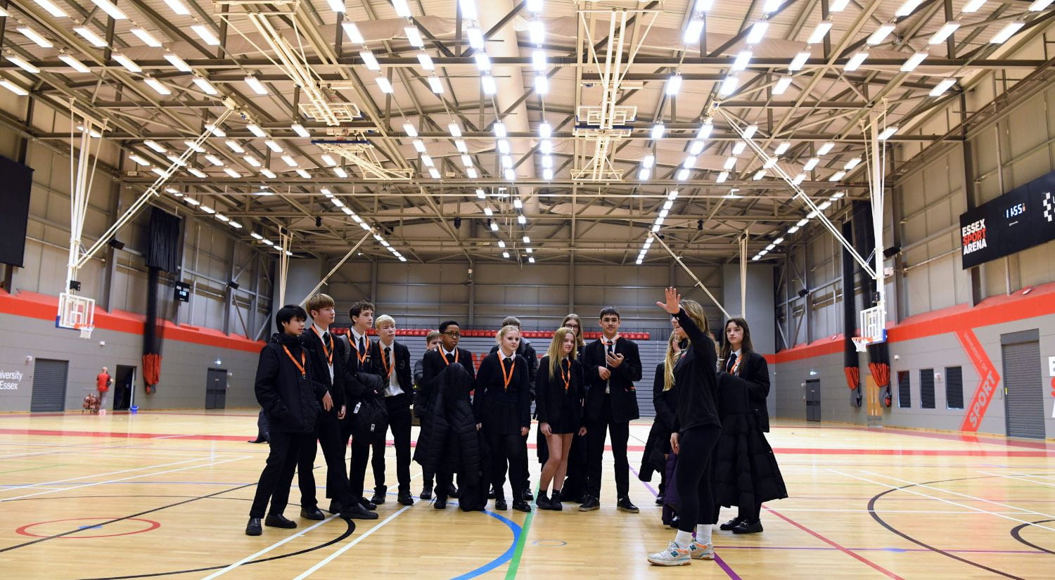 Students touring Essex's high performance sport centre