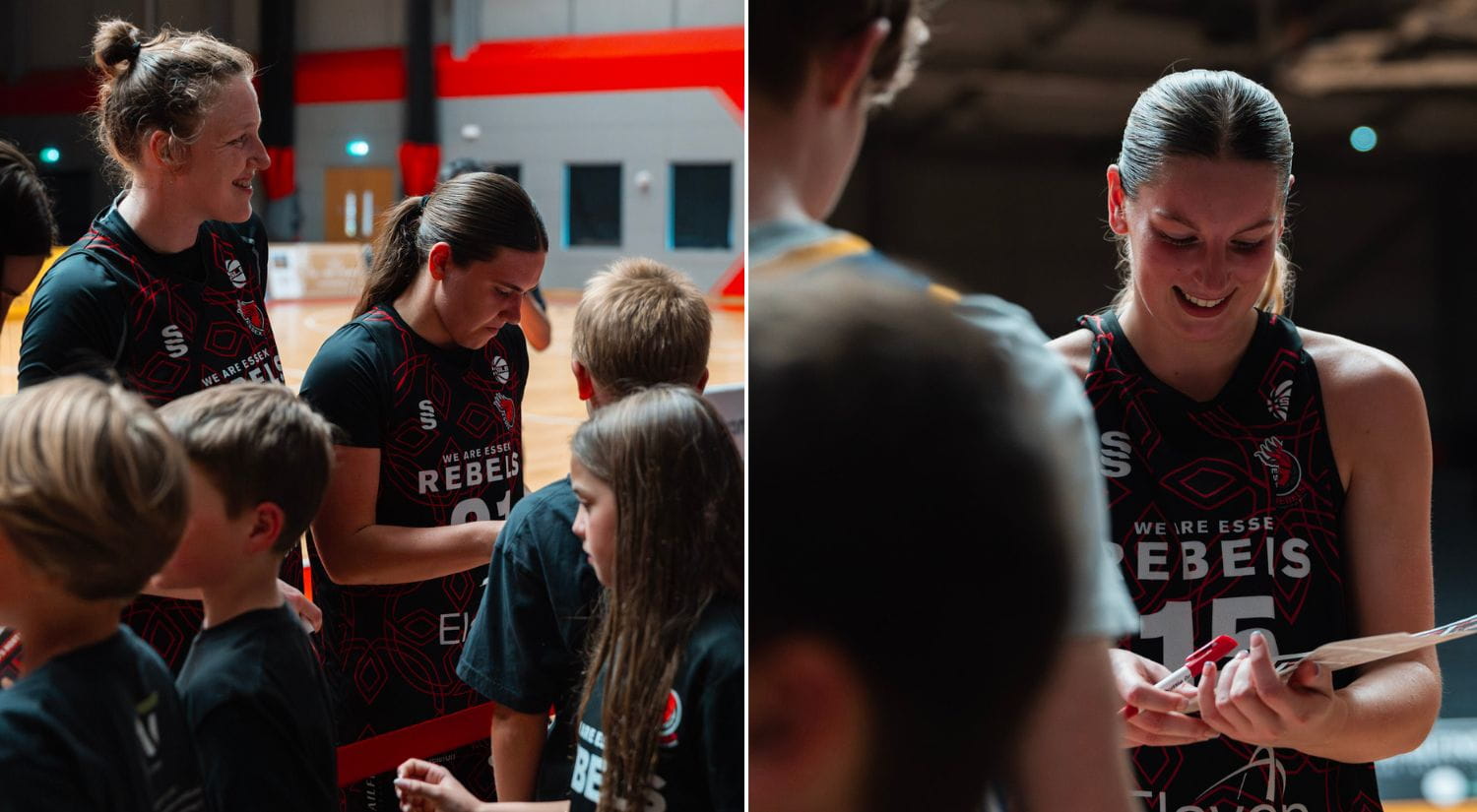 All smiles - meeting fans after the game