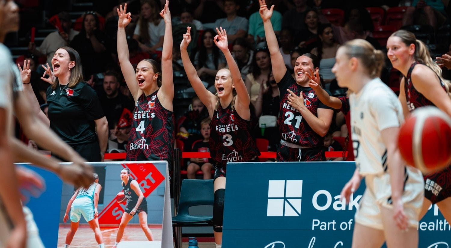 The Rebels bench celebrate