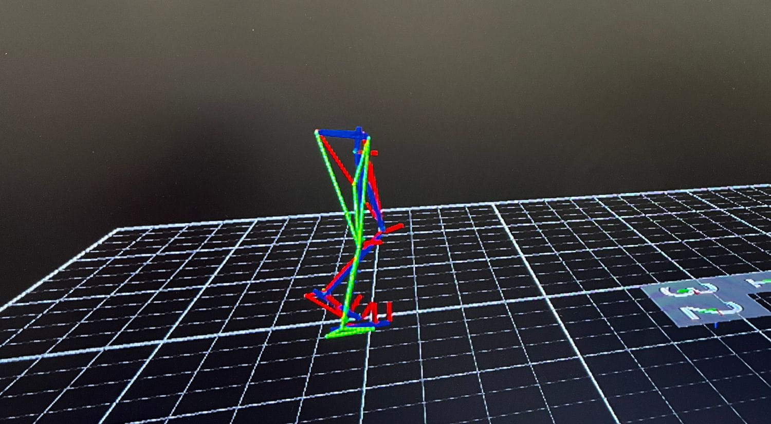 A wire frame capture from an experiment