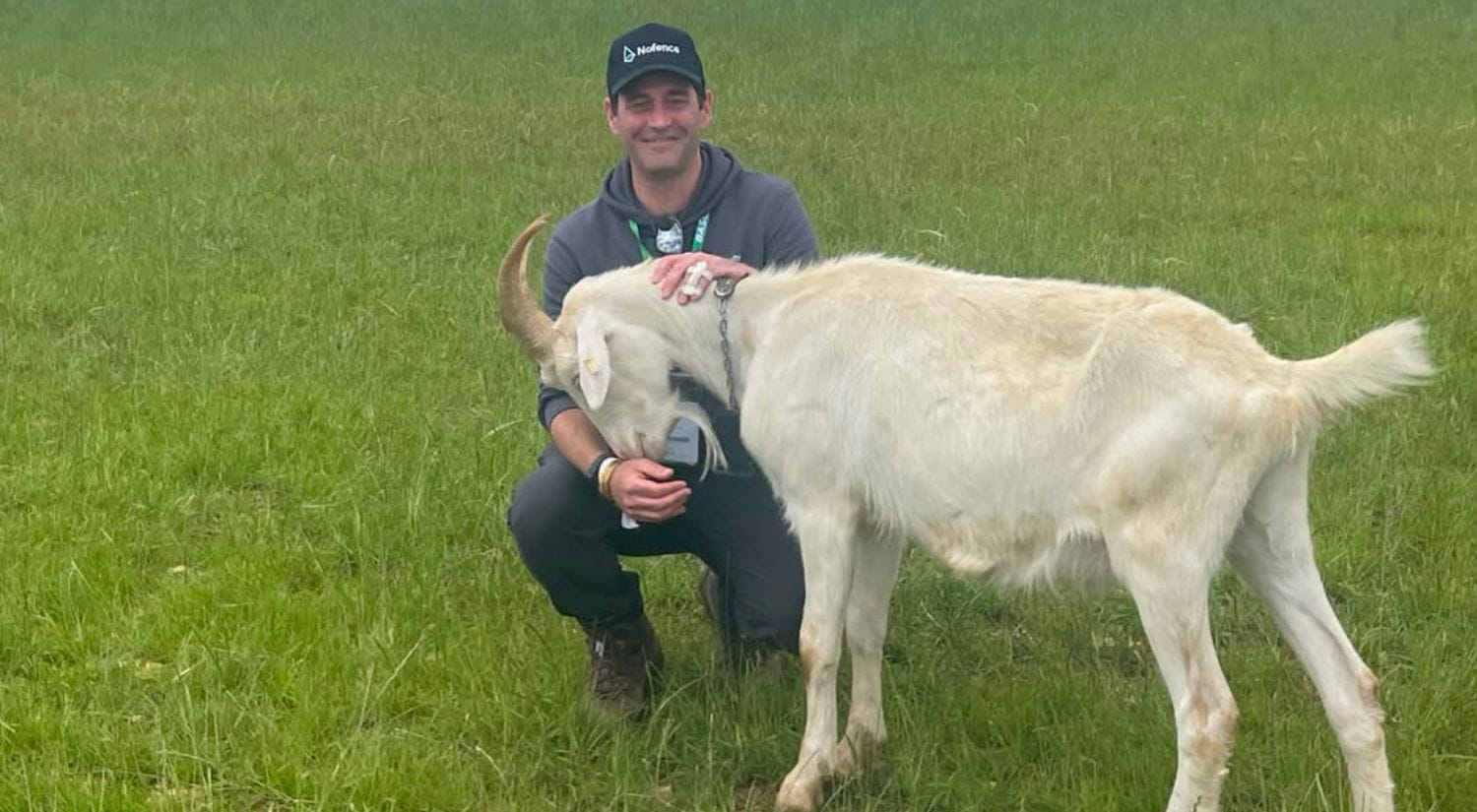 Professor Codling and a goat