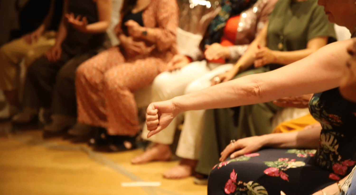 Audience members participate in Mapping Journeys