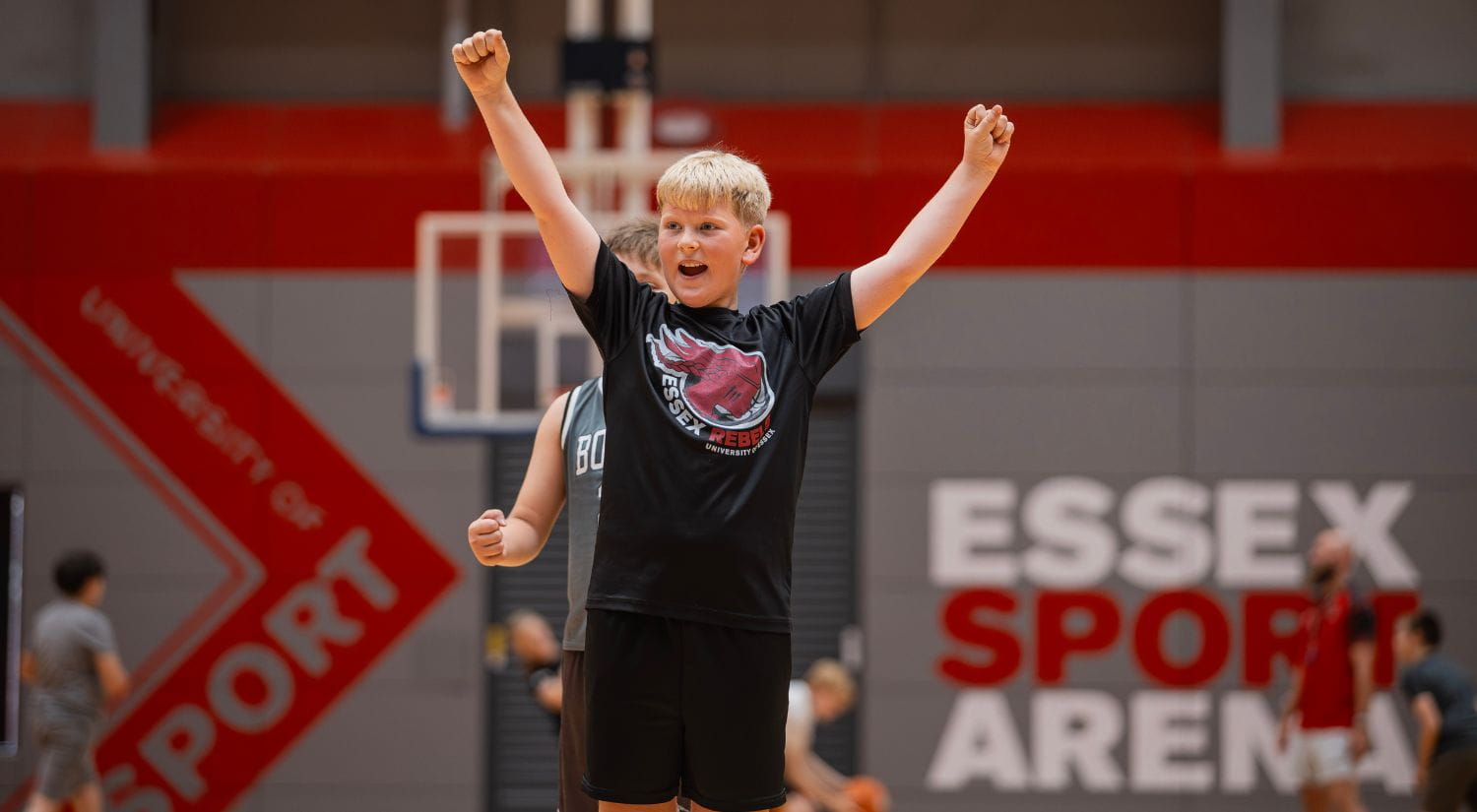 Hoop Dreams - a boy celebrates