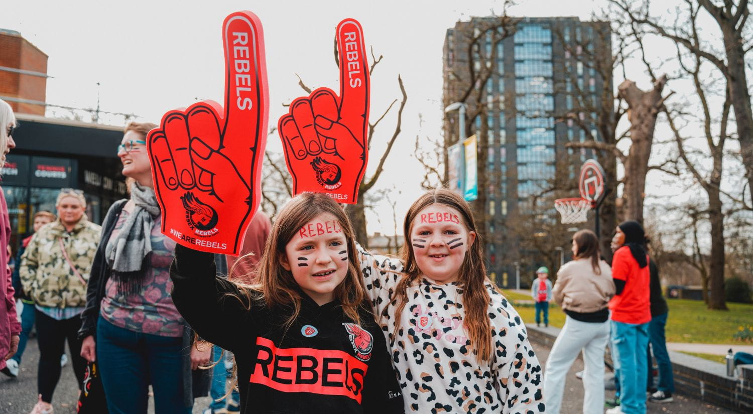 Big cheers in the fan zone