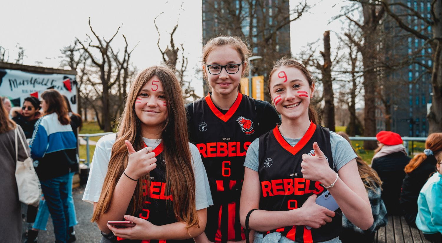 Girls ready for the game