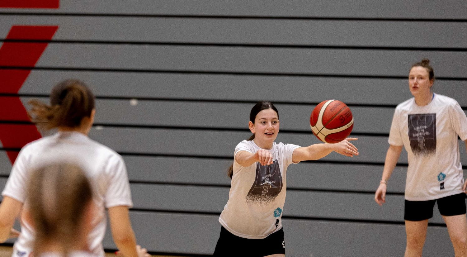 International athlete Claire Paxton watches on