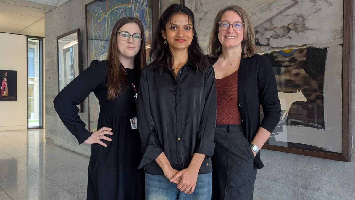 Zara Travers, Malavika Sudheer, and Dr Veronica Lamarche 