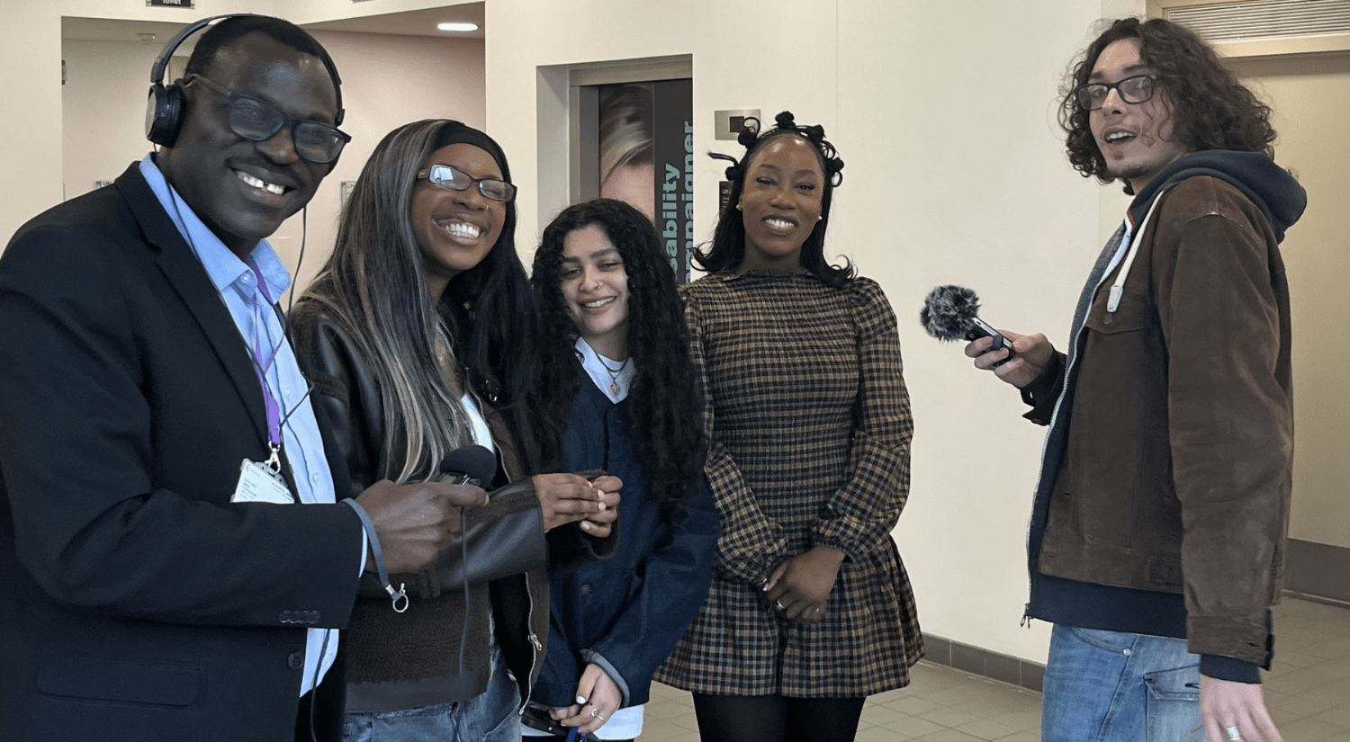 Amos and George creating the Audio Academy Podcast