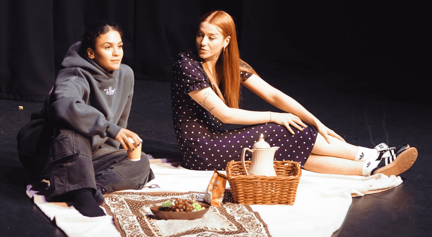 Lara Wazaney and Charlotte Palmer in A Memory of a Life Lived