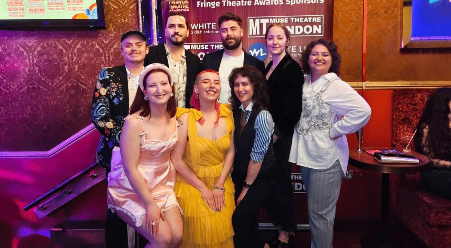 Two Come Home team at the Fringe Theatre Awards