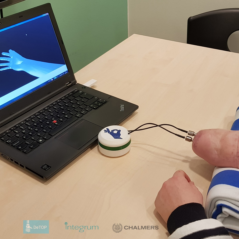 Patient using implant