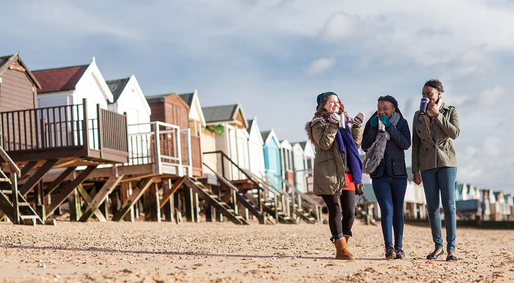 Stroll along Southend beach, just minutes from Campus