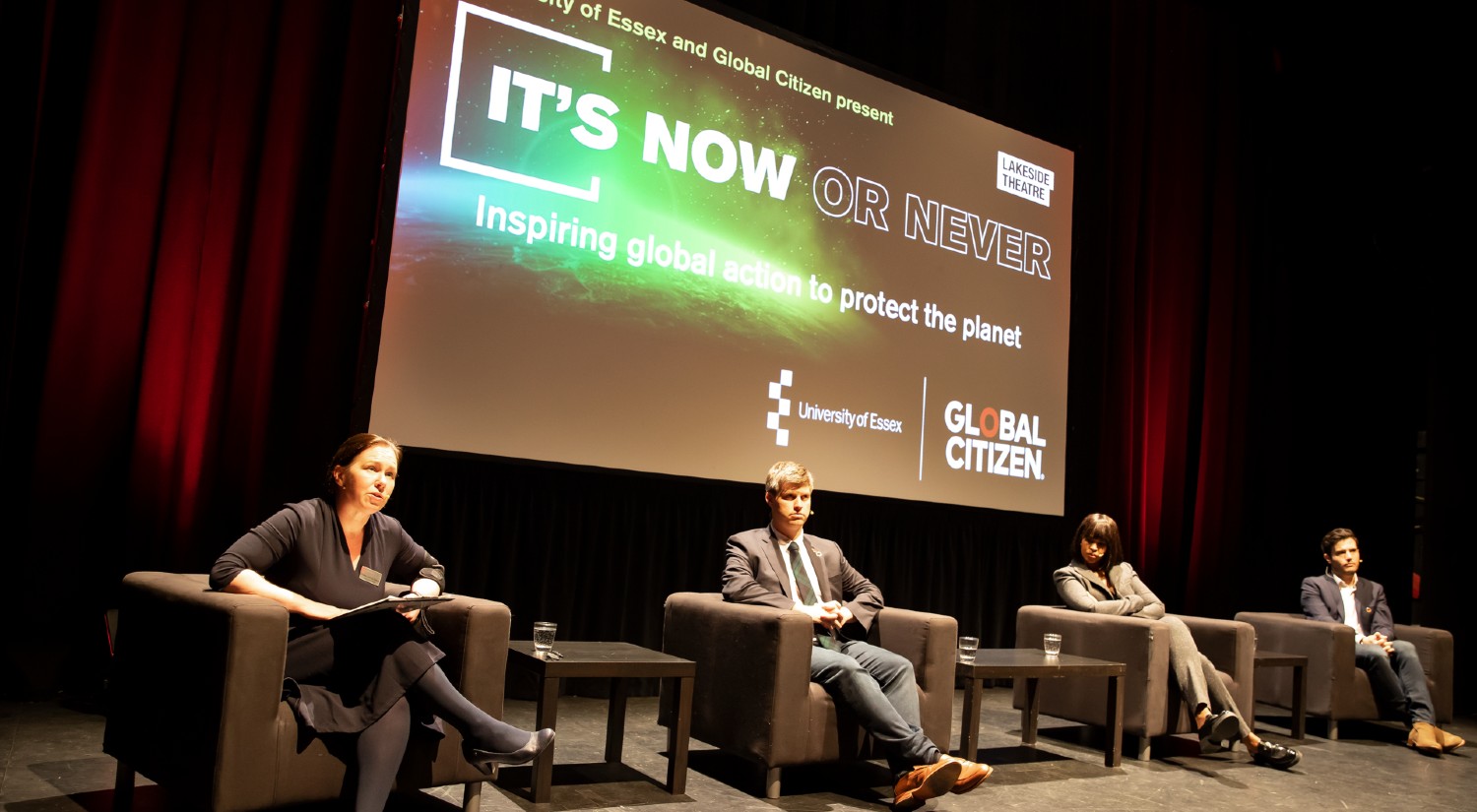The panel discuss the climate crisis 