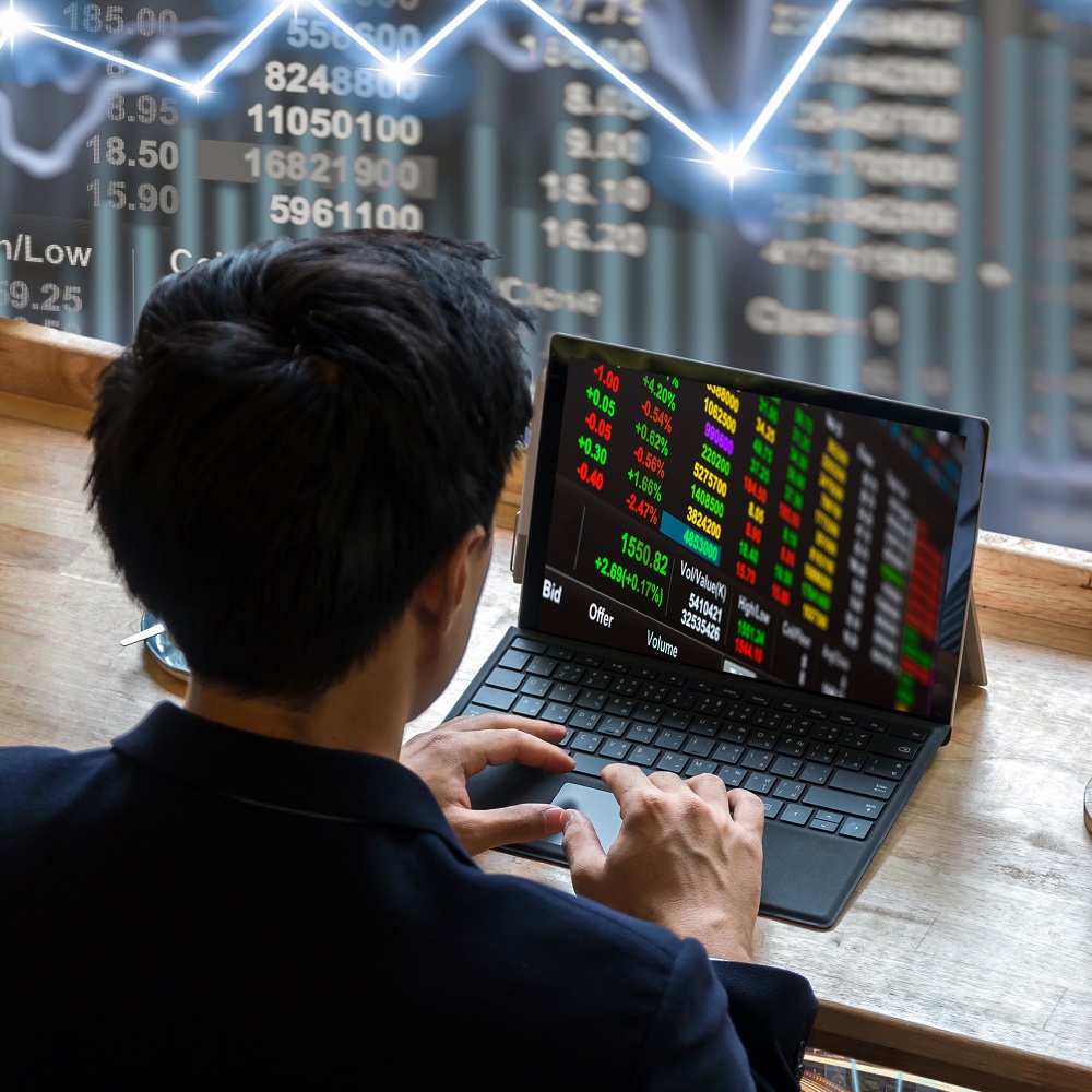 A man working on a computer