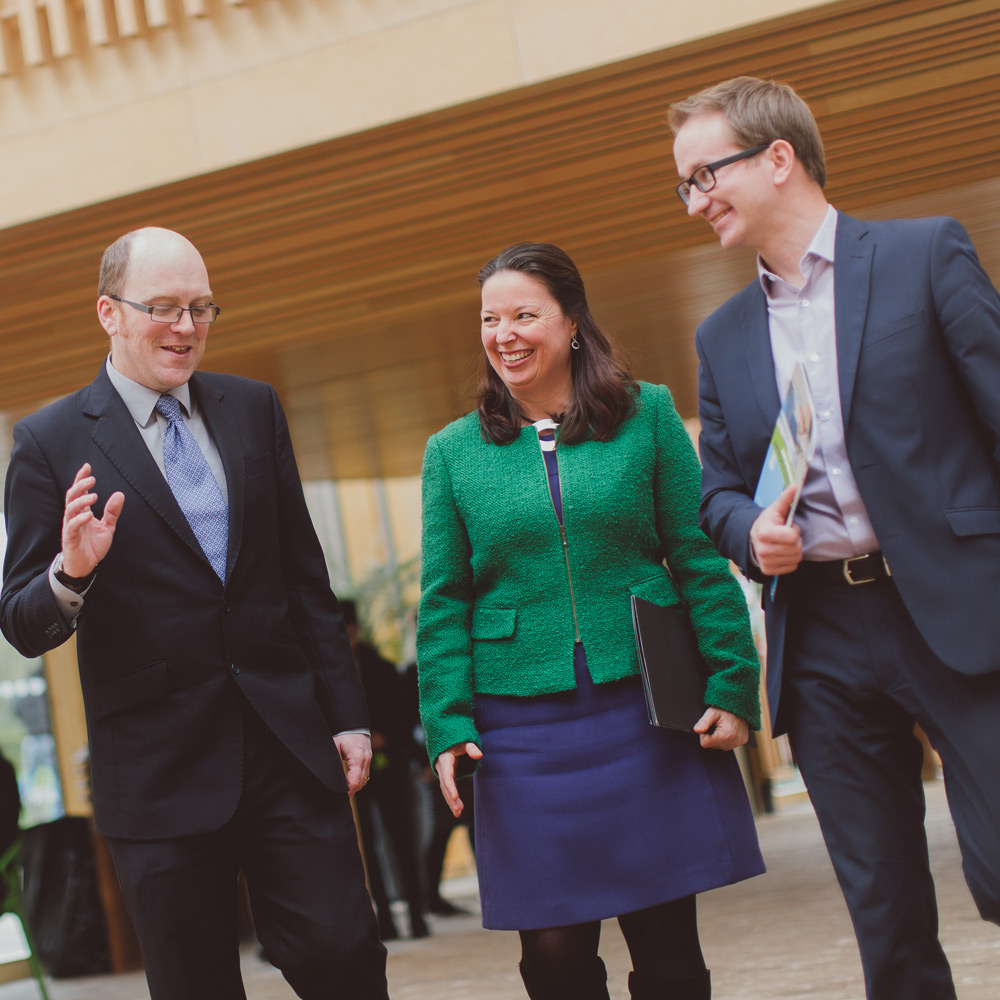 Business people chatting