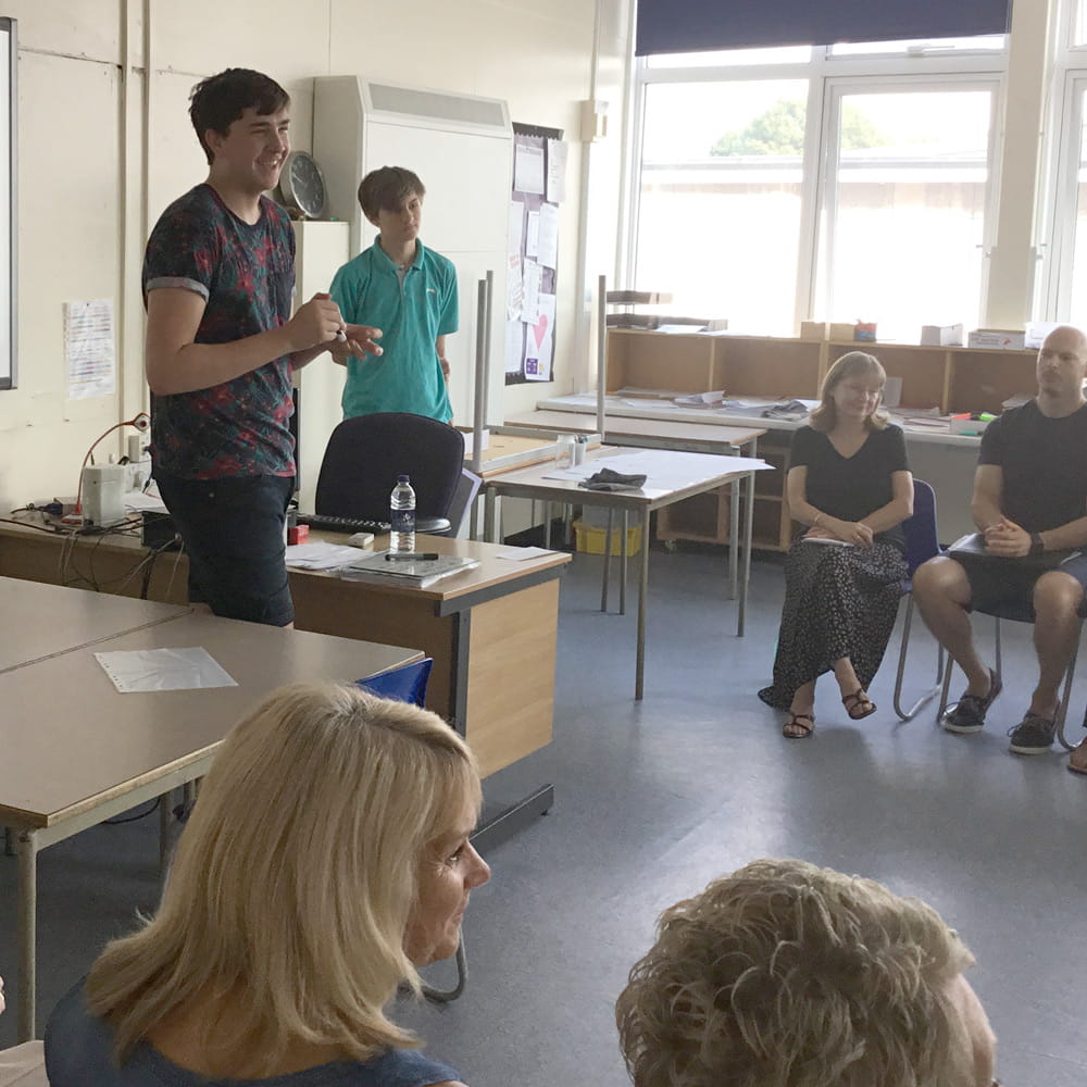 Pupils at the Sandon School