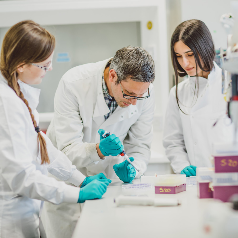 Scientists in lab