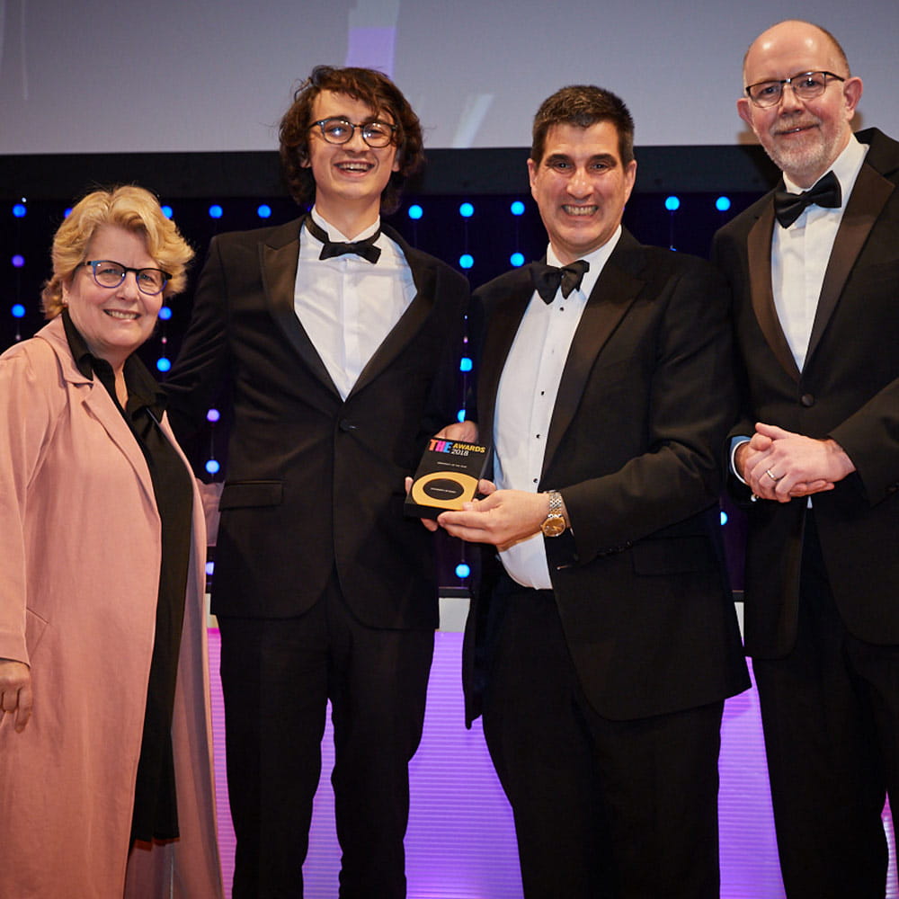 Sandi Toksvig presents us with the THE Award for University of the Year