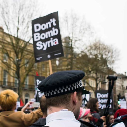 UK protest against military action in Syria