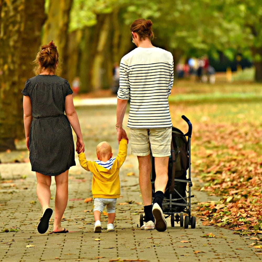 Family in park