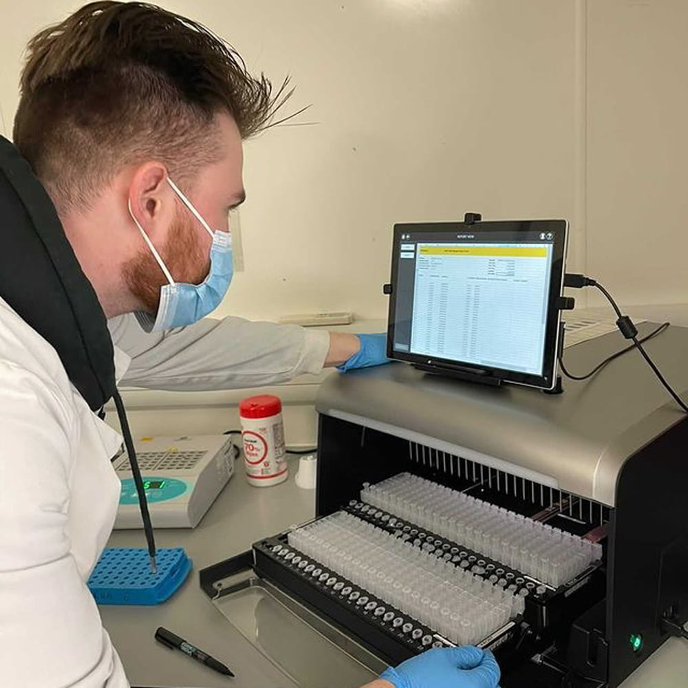 Oliver Godfrey in lab