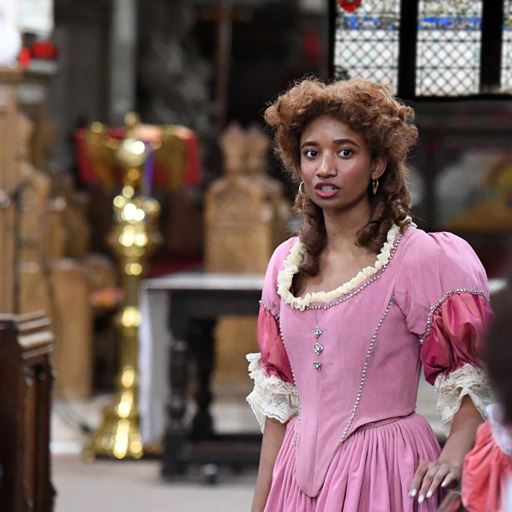 Image of actress in theatre show about slave trade abolitionists