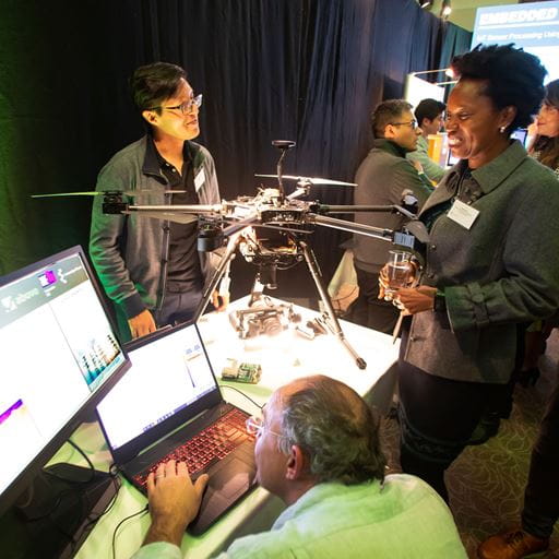 Researchers display their work on drones