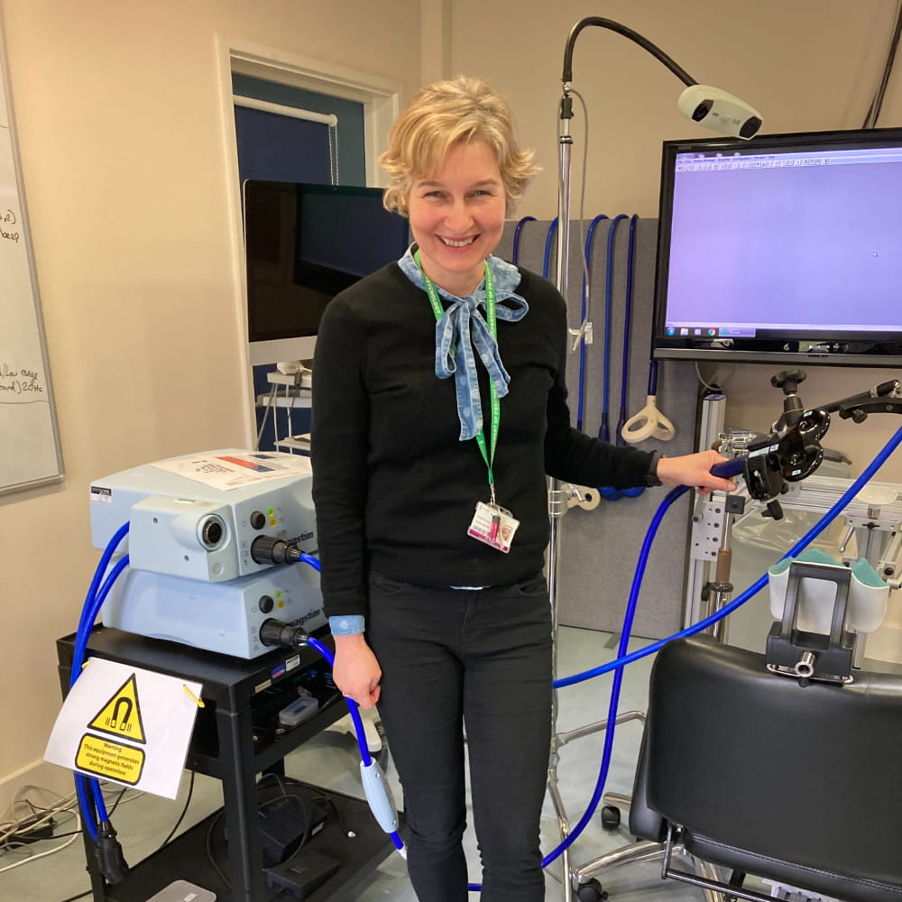 Monika Steinke in a lab