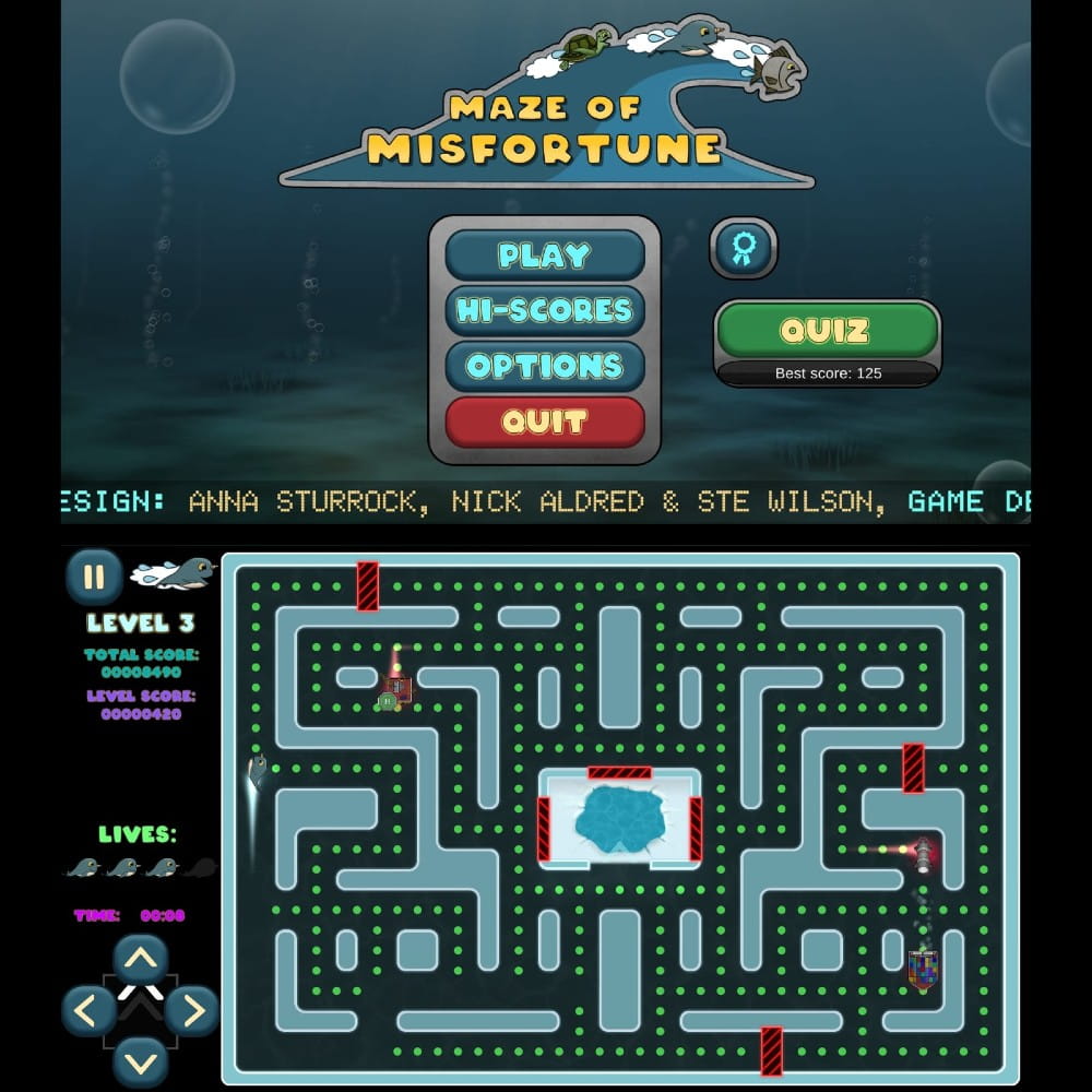 Screenshots from Maze of Misfortune game