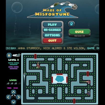 Screenshots from Maze of Misfortune game
