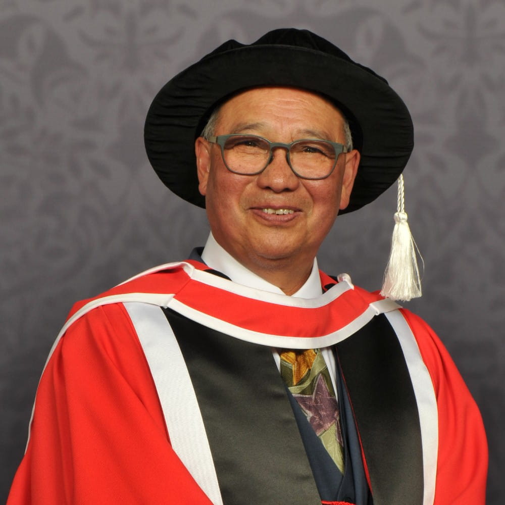 David Yip in honorary degree gown